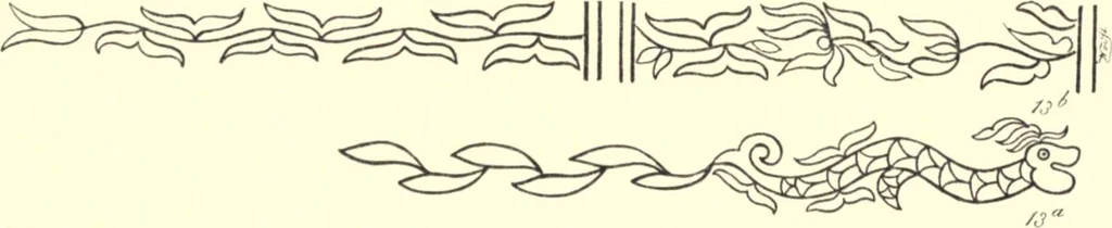 An illustration from The decorative art of the Amur tribes, 1902, leaf 86