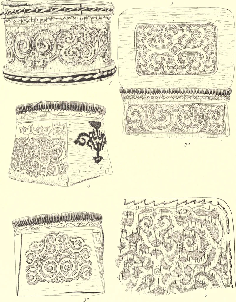 An illustration from The decorative art of the Amur tribes, 1902, leaf 97
