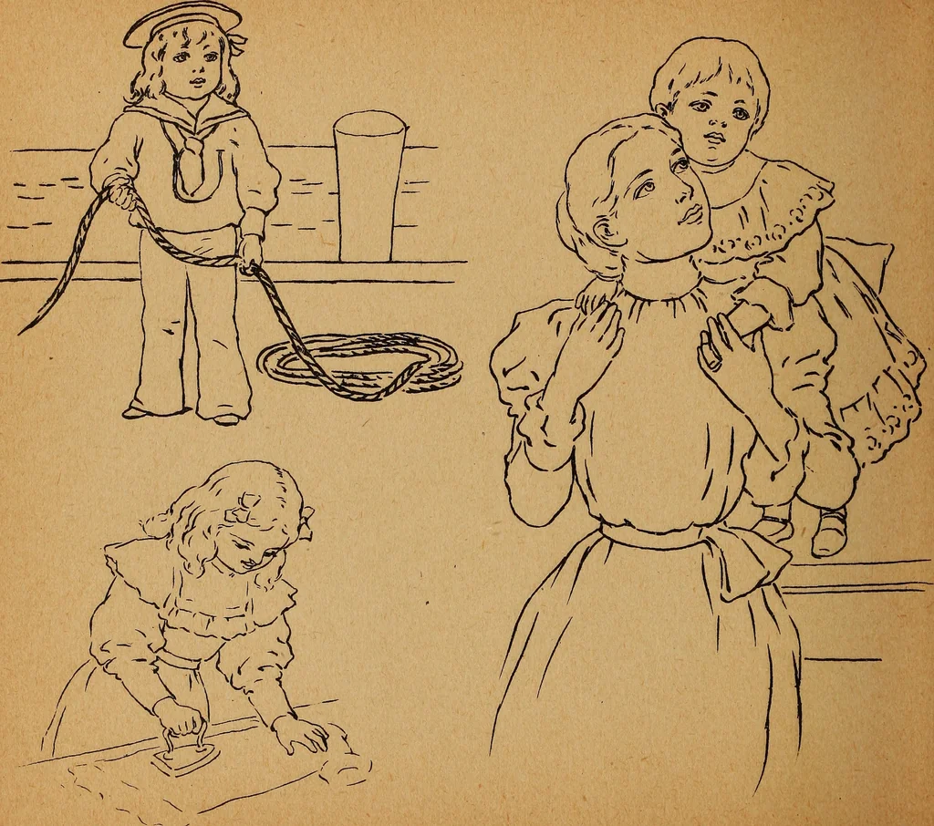 An illustration from Amusement for little children; drawing and tracing book .., 1898, leaf 35