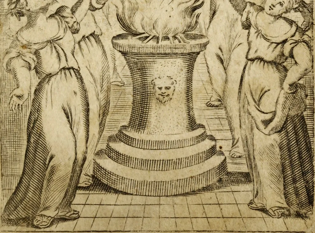 An illustration from Amvlio, e Nvmitore: drama per musica, 1689, leaf 2