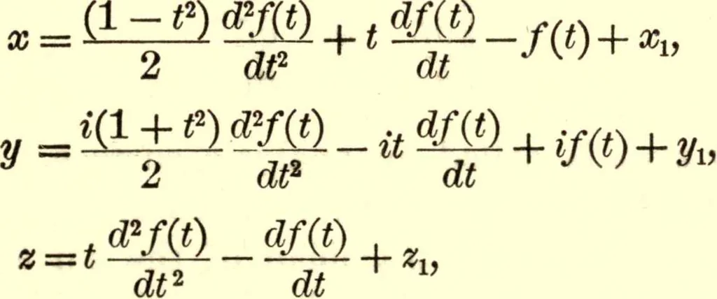 An illustration from Analytic geometry of space, 1914, leaf 272