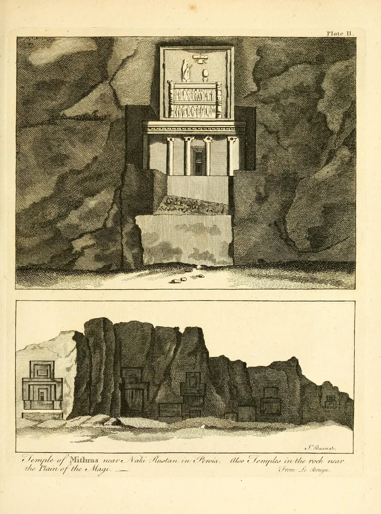 An illustration from A new system, or, An analysis of ancient mythology : wherein an attempt is made to divest tradition of fable, and to reduce the truth to its original purity ..., 1774, leaf 255