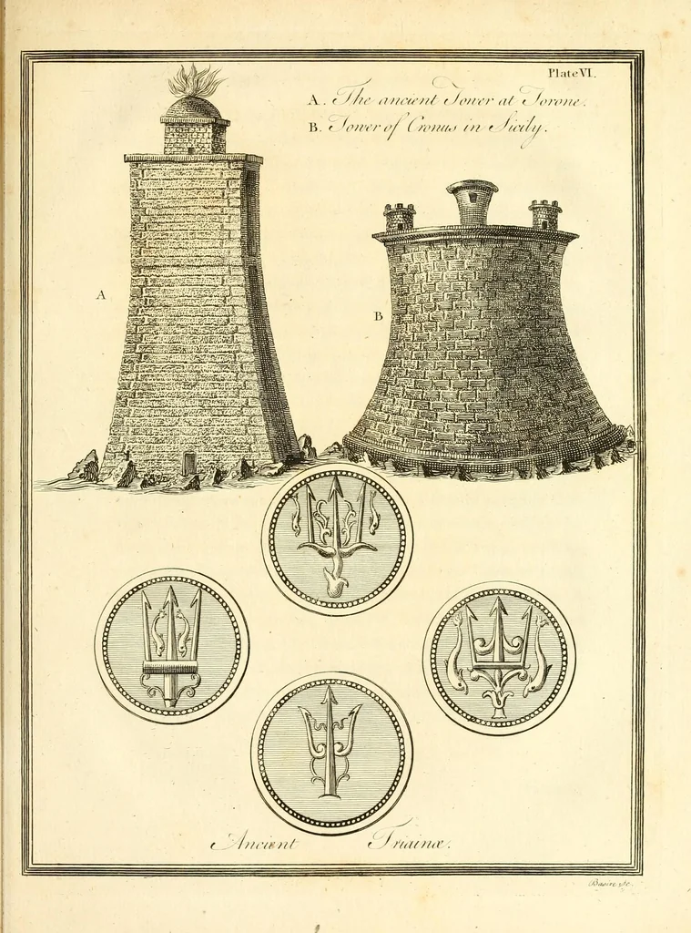 An illustration from A new system, or, An analysis of ancient mythology : wherein an attempt is made to divest tradition of fable, and to reduce the truth to its original purity ..., 1774, leaf 449