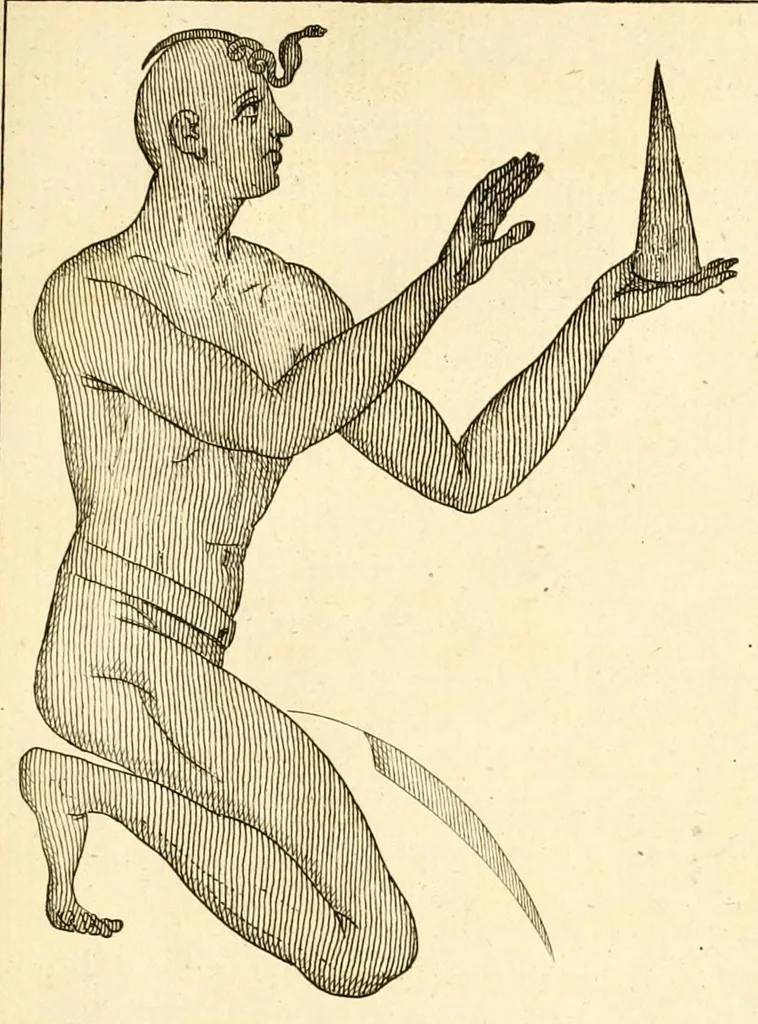 An illustration from A new system, or, An analysis of ancient mythology : wherein an attempt is made to divest tradition of fable, and to reduce the truth to its original purity ..., 1774, leaf 519