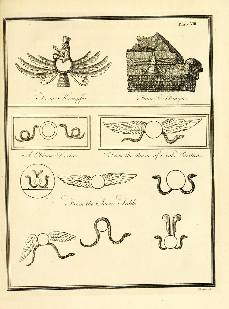 An illustration from A new system, or, An analysis of ancient mythology : wherein an attempt is made to divest tradition of fable, and to reduce the truth to its original purity ..., 1774, leaf 531