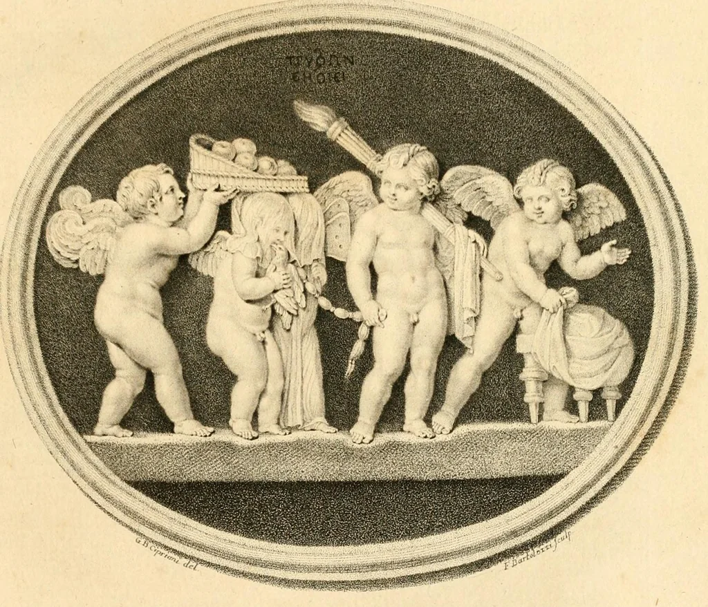An illustration from A new system, or, An analysis of ancient mythology : wherein an attempt is made to divest tradition of fable, and to reduce the truth to its original purity ..., 1774, leaf 437