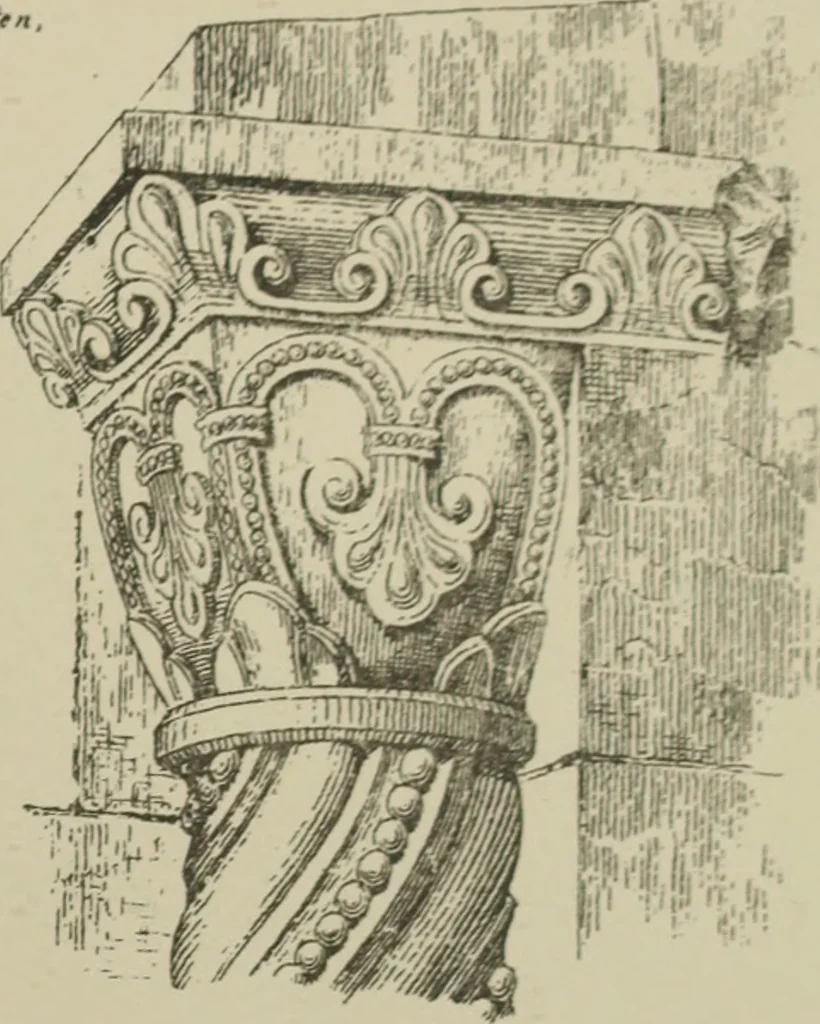 An illustration from An analysis of Gothic architecture. Illustrated by a series of upwards of seven hundred examples of doorways, windows, mouldings, roofs, arches, crosses, panels, buttresses, seats, screens, etc., and accompanied with remarks on the several details of an ecclesiastical edifice, 1903, leaf 144
