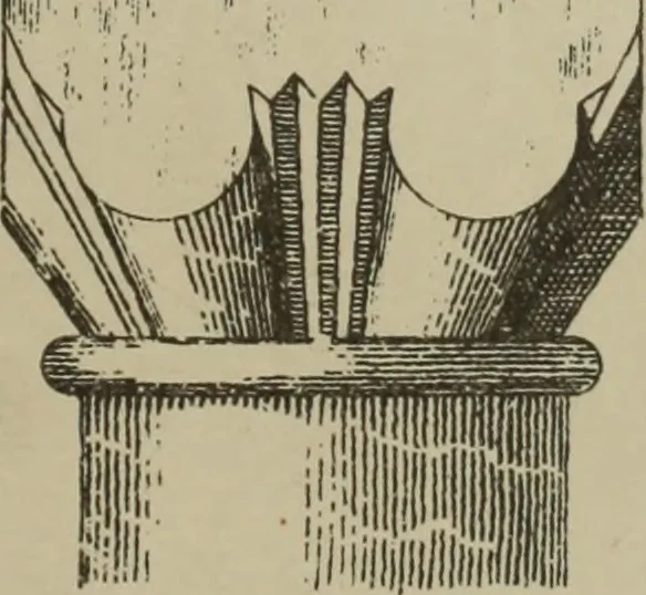 An illustration from An analysis of Gothic architecture. Illustrated by a series of upwards of seven hundred examples of doorways, windows, mouldings, roofs, arches, crosses, panels, buttresses, seats, screens, etc., and accompanied with remarks on the several details of an ecclesiastical edifice, 1903, leaf 144