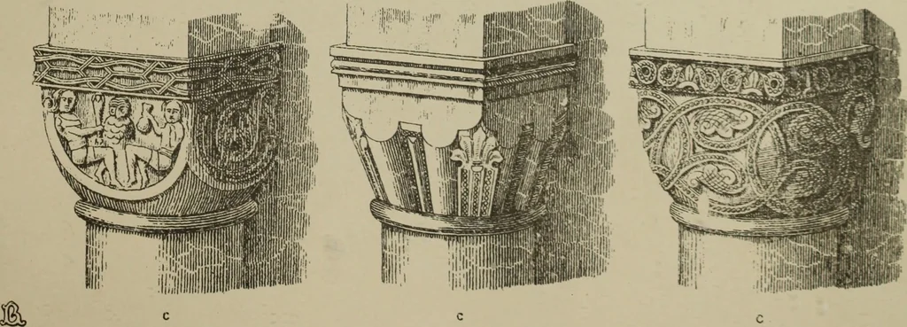 An illustration from An analysis of Gothic architecture. Illustrated by a series of upwards of seven hundred examples of doorways, windows, mouldings, roofs, arches, crosses, panels, buttresses, seats, screens, etc., and accompanied with remarks on the several details of an ecclesiastical edifice, 1903, leaf 144
