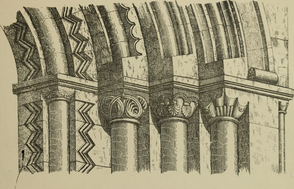 An illustration from An analysis of Gothic architecture. Illustrated by a series of upwards of seven hundred examples of doorways, windows, mouldings, roofs, arches, crosses, panels, buttresses, seats, screens, etc., and accompanied with remarks on the several details of an ecclesiastical edifice, 1903, leaf 148