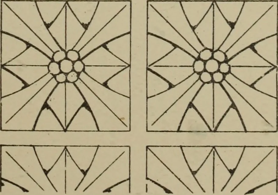 An illustration from An analysis of Gothic architecture. Illustrated by a series of upwards of seven hundred examples of doorways, windows, mouldings, roofs, arches, crosses, panels, buttresses, seats, screens, etc., and accompanied with remarks on the several details of an ecclesiastical edifice, 1903, leaf 194