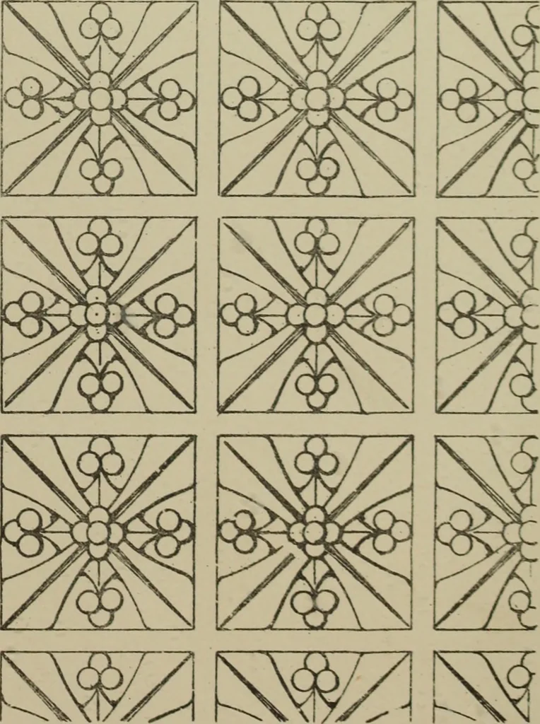 An illustration from An analysis of Gothic architecture. Illustrated by a series of upwards of seven hundred examples of doorways, windows, mouldings, roofs, arches, crosses, panels, buttresses, seats, screens, etc., and accompanied with remarks on the several details of an ecclesiastical edifice, 1903, leaf 194