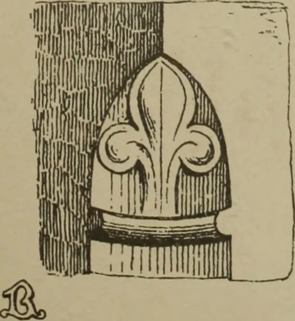 An illustration from An analysis of Gothic architecture. Illustrated by a series of upwards of seven hundred examples of doorways, windows, mouldings, roofs, arches, crosses, panels, buttresses, seats, screens, etc., and accompanied with remarks on the several details of an ecclesiastical edifice, 1903, leaf 208