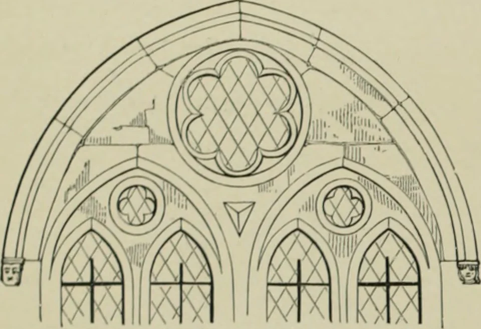 An illustration from An analysis of Gothic architecture. Illustrated by a series of upwards of seven hundred examples of doorways, windows, mouldings, roofs, arches, crosses, panels, buttresses, seats, screens, etc., and accompanied with remarks on the several details of an ecclesiastical edifice, 1903, leaf 37