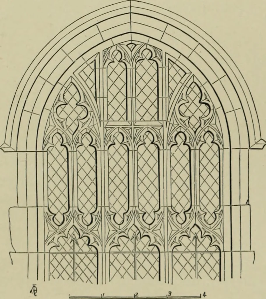 An illustration from An analysis of Gothic architecture. Illustrated by a series of upwards of seven hundred examples of doorways, windows, mouldings, roofs, arches, crosses, panels, buttresses, seats, screens, etc., and accompanied with remarks on the several details of an ecclesiastical edifice, 1903, leaf 47