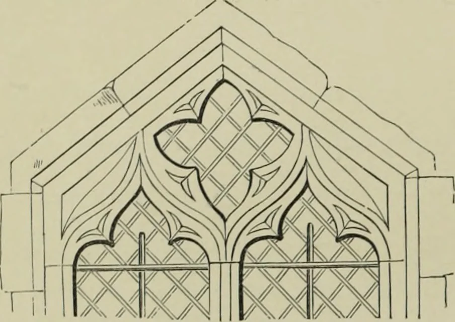 An illustration from An analysis of Gothic architecture. Illustrated by a series of upwards of seven hundred examples of doorways, windows, mouldings, roofs, arches, crosses, panels, buttresses, seats, screens, etc., and accompanied with remarks on the several details of an ecclesiastical edifice, 1903, leaf 49