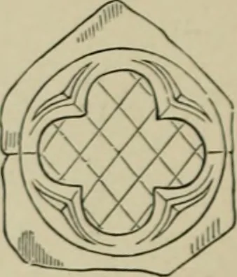 An illustration from An analysis of Gothic architecture. Illustrated by a series of upwards of seven hundred examples of doorways, windows, mouldings, roofs, arches, crosses, panels, buttresses, seats, screens, etc., and accompanied with remarks on the several details of an ecclesiastical edifice, 1903, leaf 51