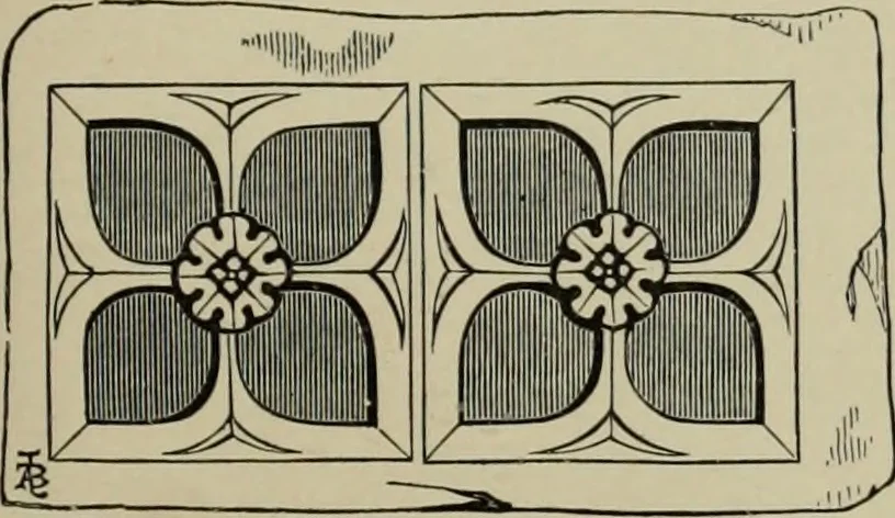 An illustration from An analysis of Gothic architecture. Illustrated by a series of upwards of seven hundred examples of doorways, windows, mouldings, roofs, arches, crosses, panels, buttresses, seats, screens, etc., and accompanied with remarks on the several details of an ecclesiastical edifice, 1903, leaf 54