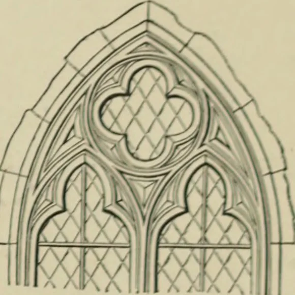 An illustration from An analysis of Gothic architecture. Illustrated by a series of upwards of seven hundred examples of doorways, windows, mouldings, roofs, arches, crosses, panels, buttresses, seats, screens, etc., and accompanied with remarks on the several details of an ecclesiastical edifice, 1903, leaf 56