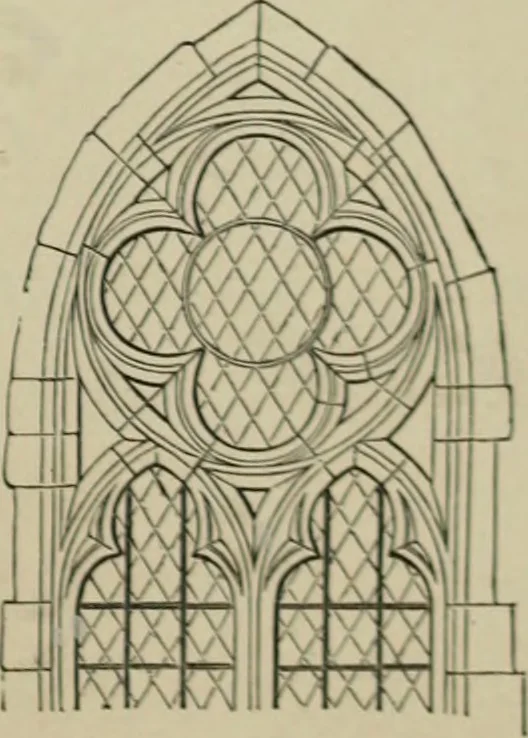 An illustration from An analysis of Gothic architecture. Illustrated by a series of upwards of seven hundred examples of doorways, windows, mouldings, roofs, arches, crosses, panels, buttresses, seats, screens, etc., and accompanied with remarks on the several details of an ecclesiastical edifice, 1903, leaf 56