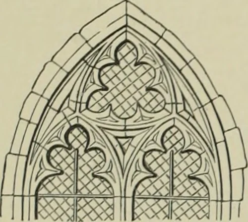 An illustration from An analysis of Gothic architecture. Illustrated by a series of upwards of seven hundred examples of doorways, windows, mouldings, roofs, arches, crosses, panels, buttresses, seats, screens, etc., and accompanied with remarks on the several details of an ecclesiastical edifice, 1903, leaf 57