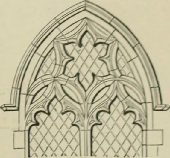 An illustration from An analysis of Gothic architecture. Illustrated by a series of upwards of seven hundred examples of doorways, windows, mouldings, roofs, arches, crosses, panels, buttresses, seats, screens, etc., and accompanied with remarks on the several details of an ecclesiastical edifice, 1903, leaf 58