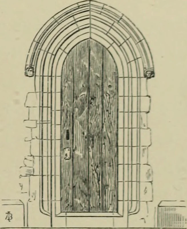 An illustration from An analysis of Gothic architecture. Illustrated by a series of upwards of seven hundred examples of doorways, windows, mouldings, roofs, arches, crosses, panels, buttresses, seats, screens, etc., and accompanied with remarks on the several details of an ecclesiastical edifice, 1903, leaf 66