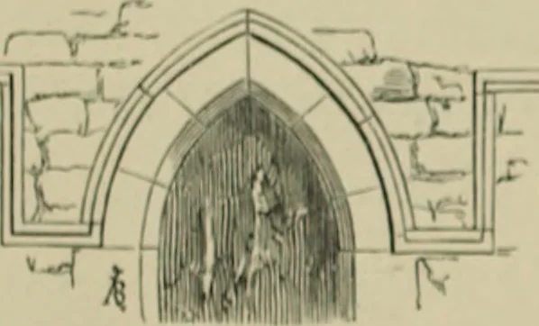 An illustration from An analysis of Gothic architecture. Illustrated by a series of upwards of seven hundred examples of doorways, windows, mouldings, roofs, arches, crosses, panels, buttresses, seats, screens, etc., and accompanied with remarks on the several details of an ecclesiastical edifice, 1903, leaf 71