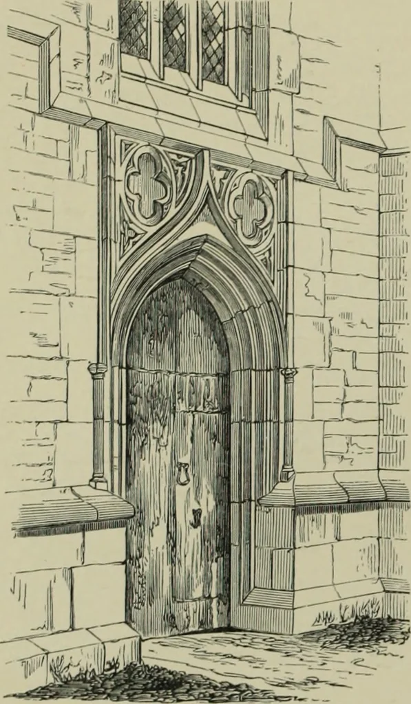 An illustration from An analysis of Gothic architecture. Illustrated by a series of upwards of seven hundred examples of doorways, windows, mouldings, roofs, arches, crosses, panels, buttresses, seats, screens, etc., and accompanied with remarks on the several details of an ecclesiastical edifice, 1903, leaf 89