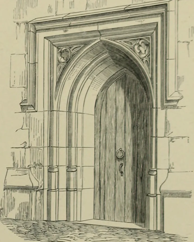 An illustration from An analysis of Gothic architecture. Illustrated by a series of upwards of seven hundred examples of doorways, windows, mouldings, roofs, arches, crosses, panels, buttresses, seats, screens, etc., and accompanied with remarks on the several details of an ecclesiastical edifice, 1903, leaf 90