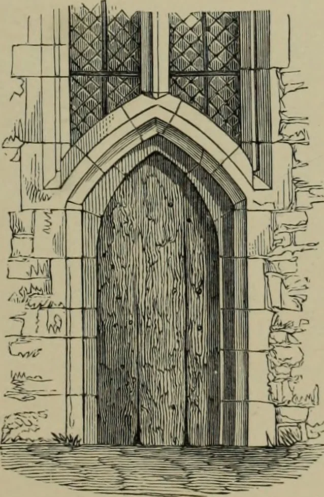 An illustration from An analysis of Gothic architecture. Illustrated by a series of upwards of seven hundred examples of doorways, windows, mouldings, roofs, arches, crosses, panels, buttresses, seats, screens, etc., and accompanied with remarks on the several details of an ecclesiastical edifice, 1903, leaf 90