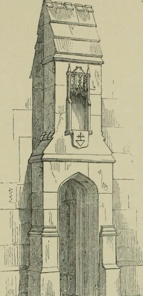 An illustration from An analysis of Gothic architecture. Illustrated by a series of upwards of seven hundred examples of doorways, windows, mouldings, roofs, arches, crosses, panels, buttresses, seats, screens, etc., and accompanied with remarks on the several details of an ecclesiastical edifice, 1903, leaf 91