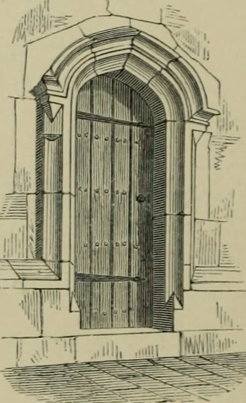 An illustration from An analysis of Gothic architecture. Illustrated by a series of upwards of seven hundred examples of doorways, windows, mouldings, roofs, arches, crosses, panels, buttresses, seats, screens, etc., and accompanied with remarks on the several details of an ecclesiastical edifice, 1903, leaf 91