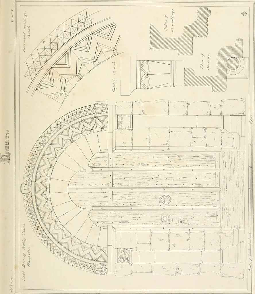 An illustration from An analysis of Gothick architecture ;, 1847, leaf 118