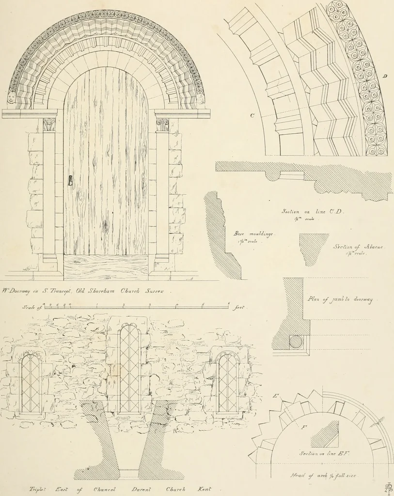 An illustration from An analysis of Gothick architecture ;, 1847, leaf 120