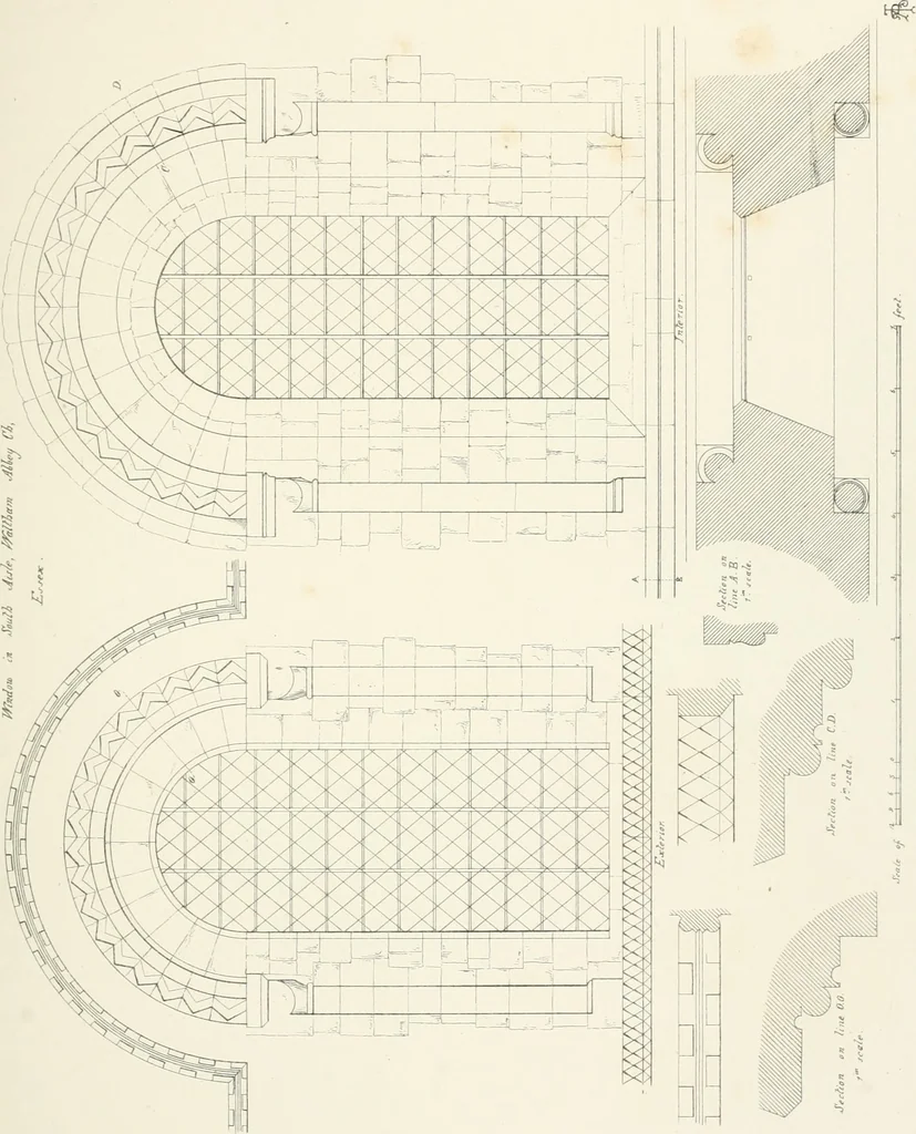 An illustration from An analysis of Gothick architecture ;, 1847, leaf 122