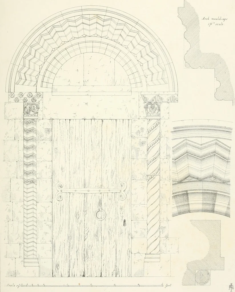 An illustration from An analysis of Gothick architecture ;, 1847, leaf 124