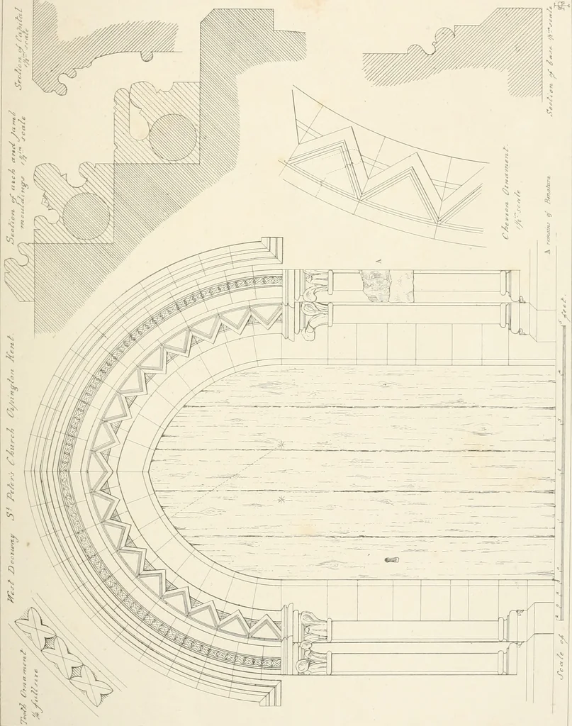 An illustration from An analysis of Gothick architecture ;, 1847, leaf 132