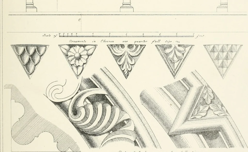An illustration from An analysis of Gothick architecture ;, 1847, leaf 134