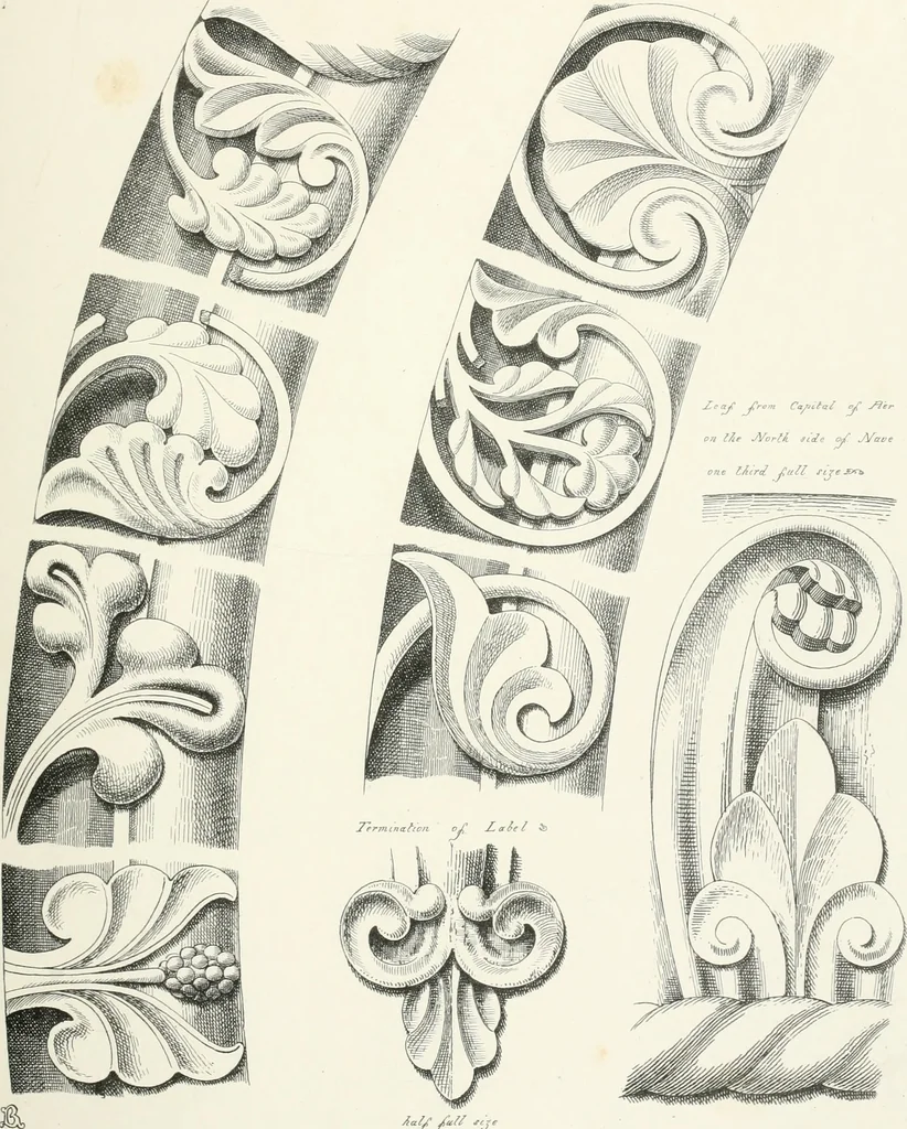 An illustration from An analysis of Gothick architecture ;, 1847, leaf 138
