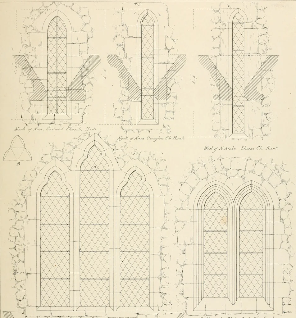 An illustration from An analysis of Gothick architecture ;, 1847, leaf 142