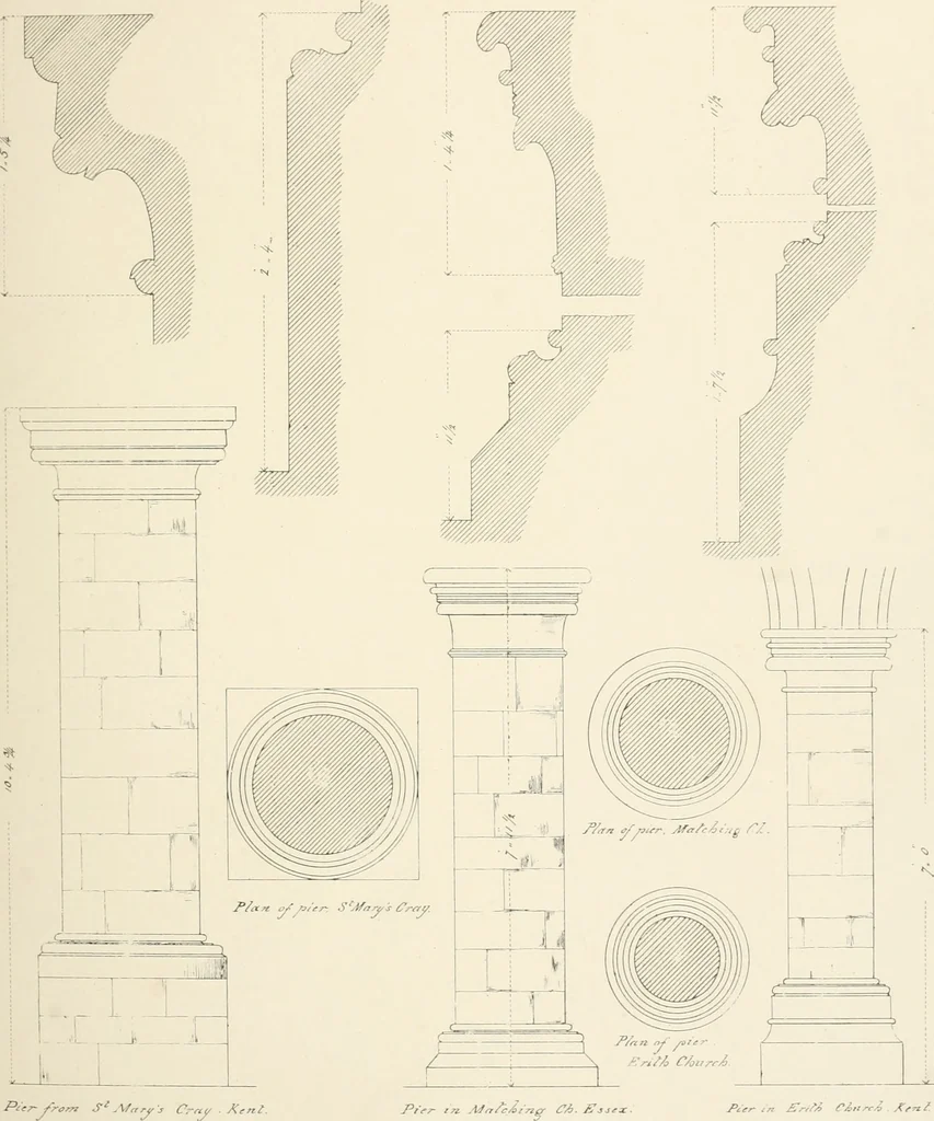 An illustration from An analysis of Gothick architecture ;, 1847, leaf 144