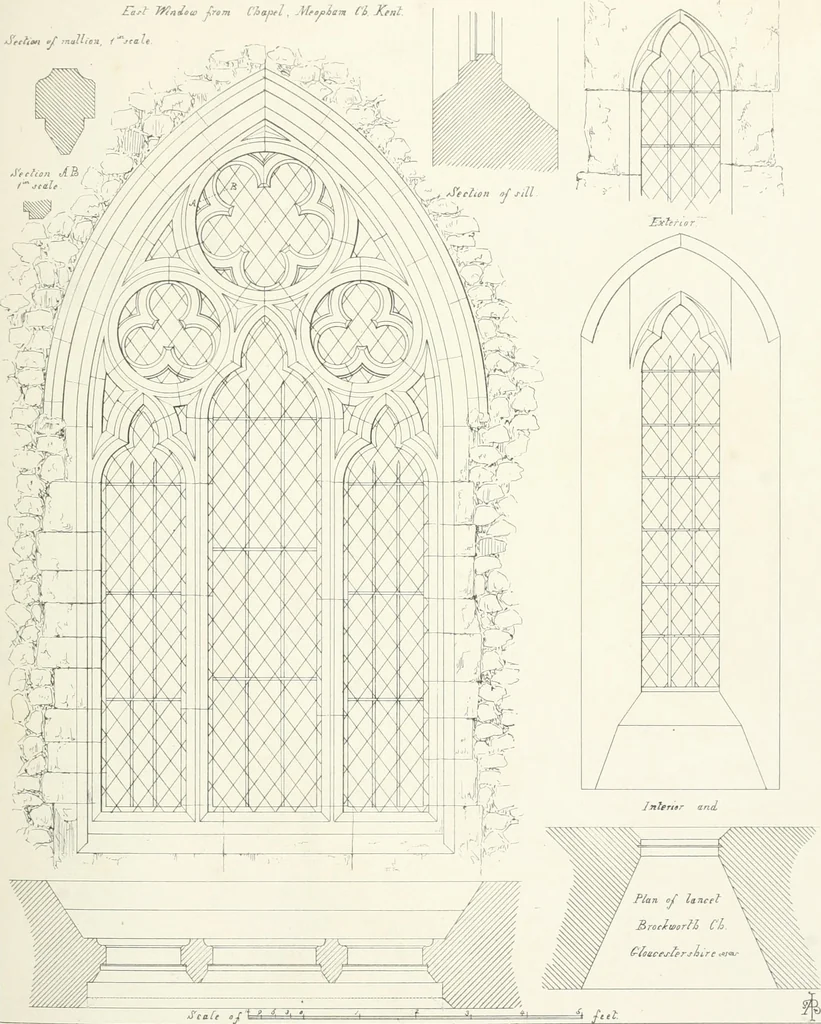 An illustration from An analysis of Gothick architecture ;, 1847, leaf 162