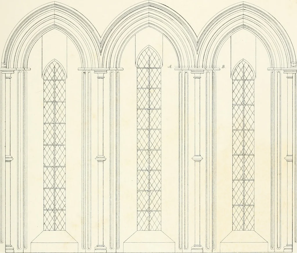 An illustration from An analysis of Gothick architecture ;, 1847, leaf 164