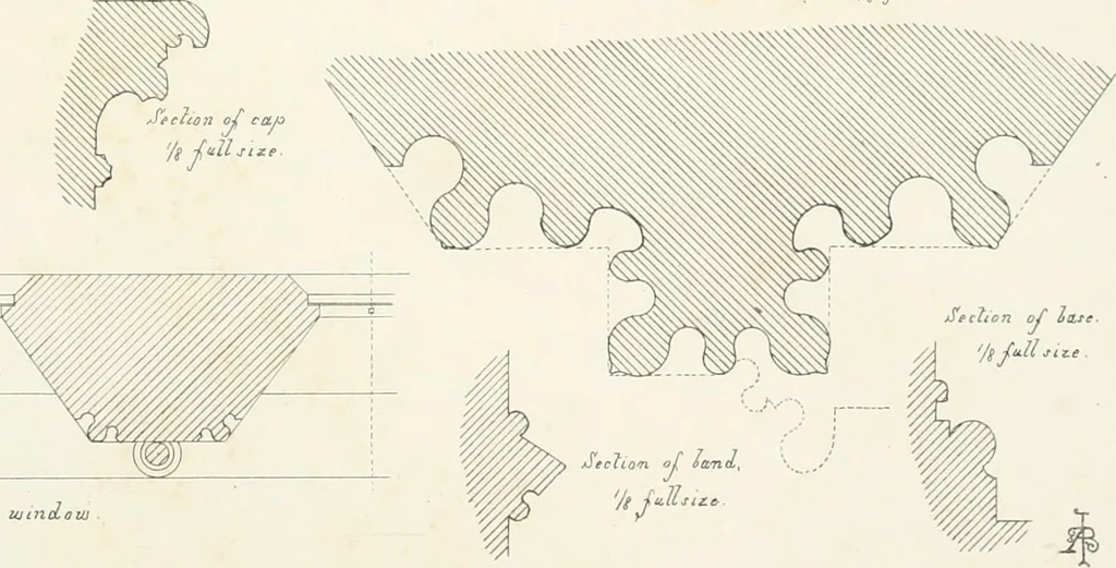 An illustration from An analysis of Gothick architecture ;, 1847, leaf 164