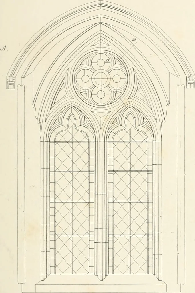 An illustration from An analysis of Gothick architecture ;, 1847, leaf 166