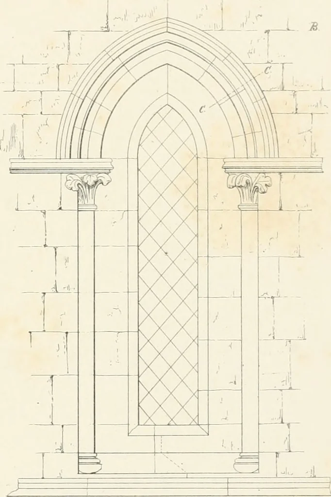 An illustration from An analysis of Gothick architecture ;, 1847, leaf 166