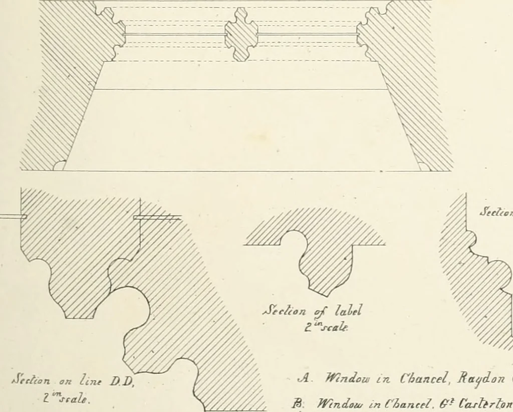 An illustration from An analysis of Gothick architecture ;, 1847, leaf 166