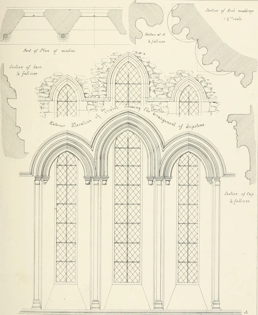 An illustration from An analysis of Gothick architecture ;, 1847, leaf 170