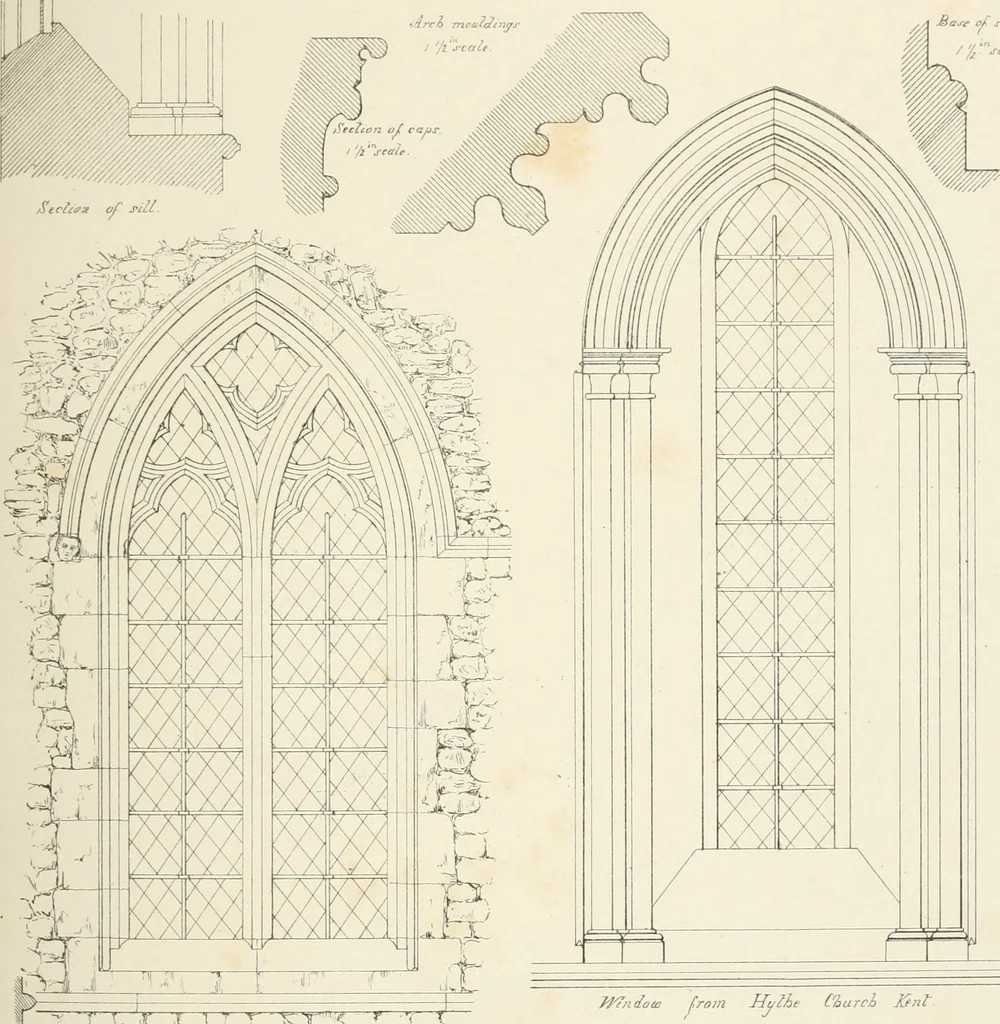 An illustration from An analysis of Gothick architecture ;, 1847, leaf 174